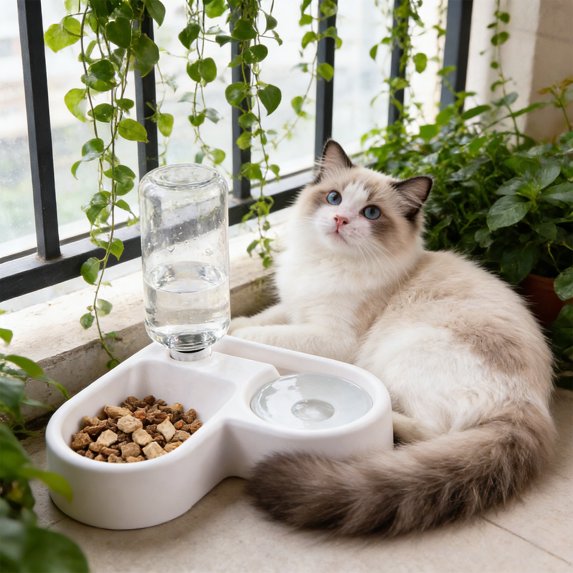 2-in-1 Automatic Pet Water & Food Bowl