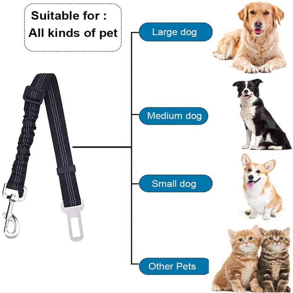 Adjustable Car Seat Belt Harness - For Pets