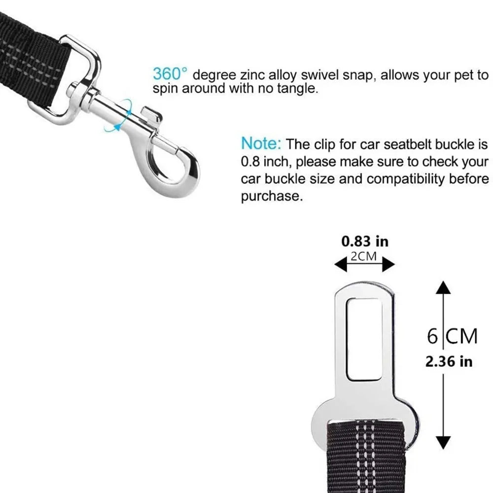 Adjustable Car Seat Belt Harness - For Pets