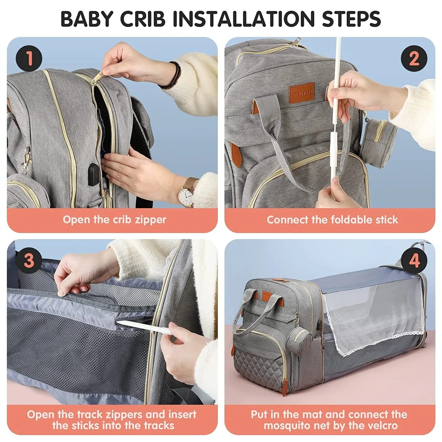 3 in 1 Diaper Bag
